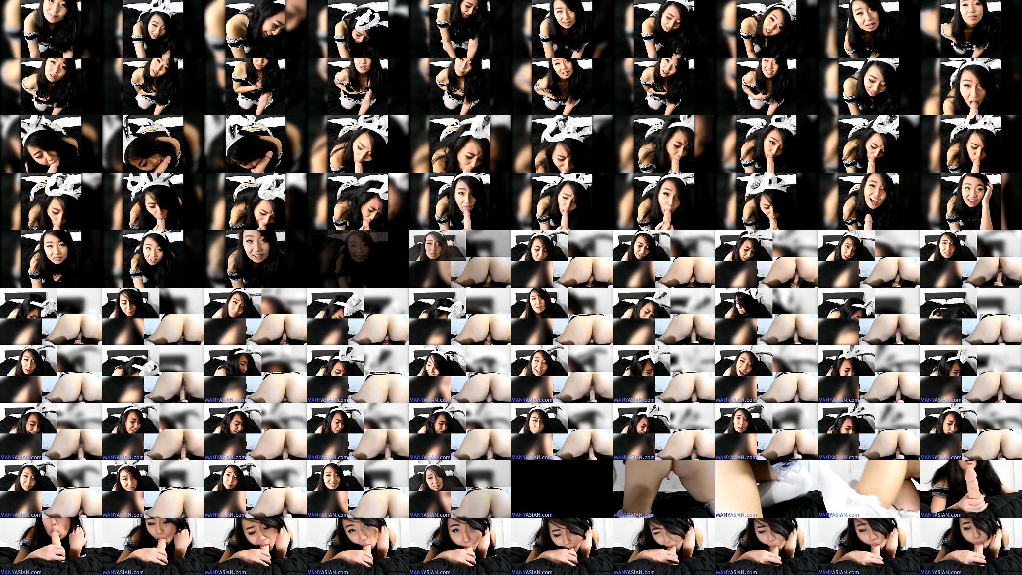 Asian teen girl practices blowjobs with dildo HD 预览图