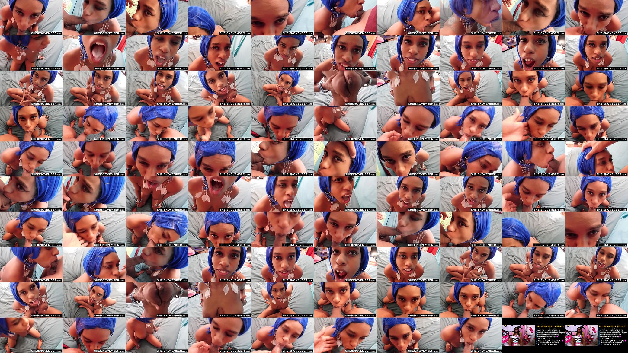 My Stepdad Soft Cock Gets Hard When I Suck It Then Cumshot My Face During POV Blowjob, Skinny Hot Ebony Stepdaughter Sheisnovember Big Boobs Udders And Brown Areolas Out During Rough Face Fuck Closeup, Naked On Her Knees By Msnovember 预览图