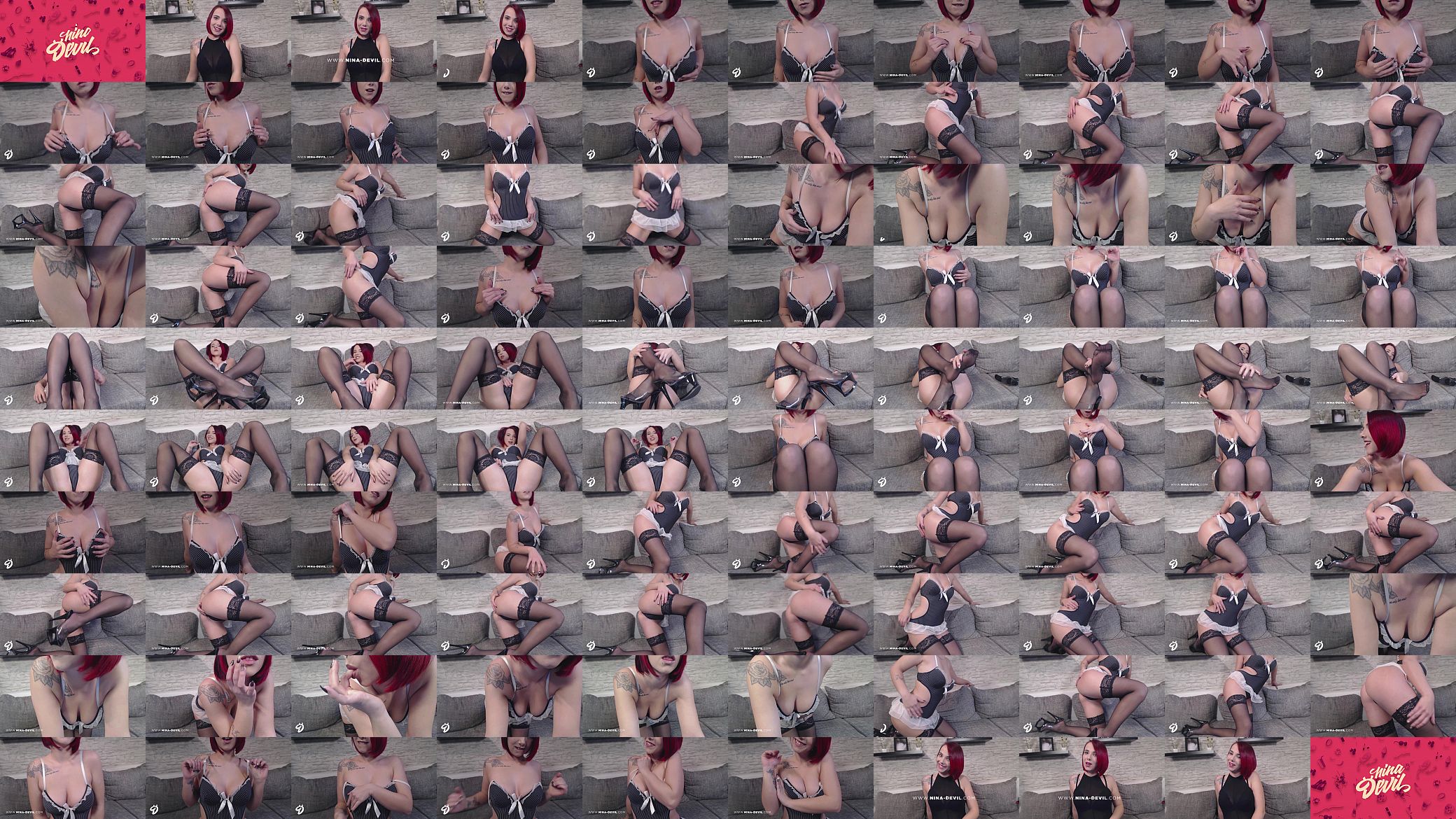 Deutsche Nina Devil stript und hat Dessous f&uuml;r Dich an 预览图