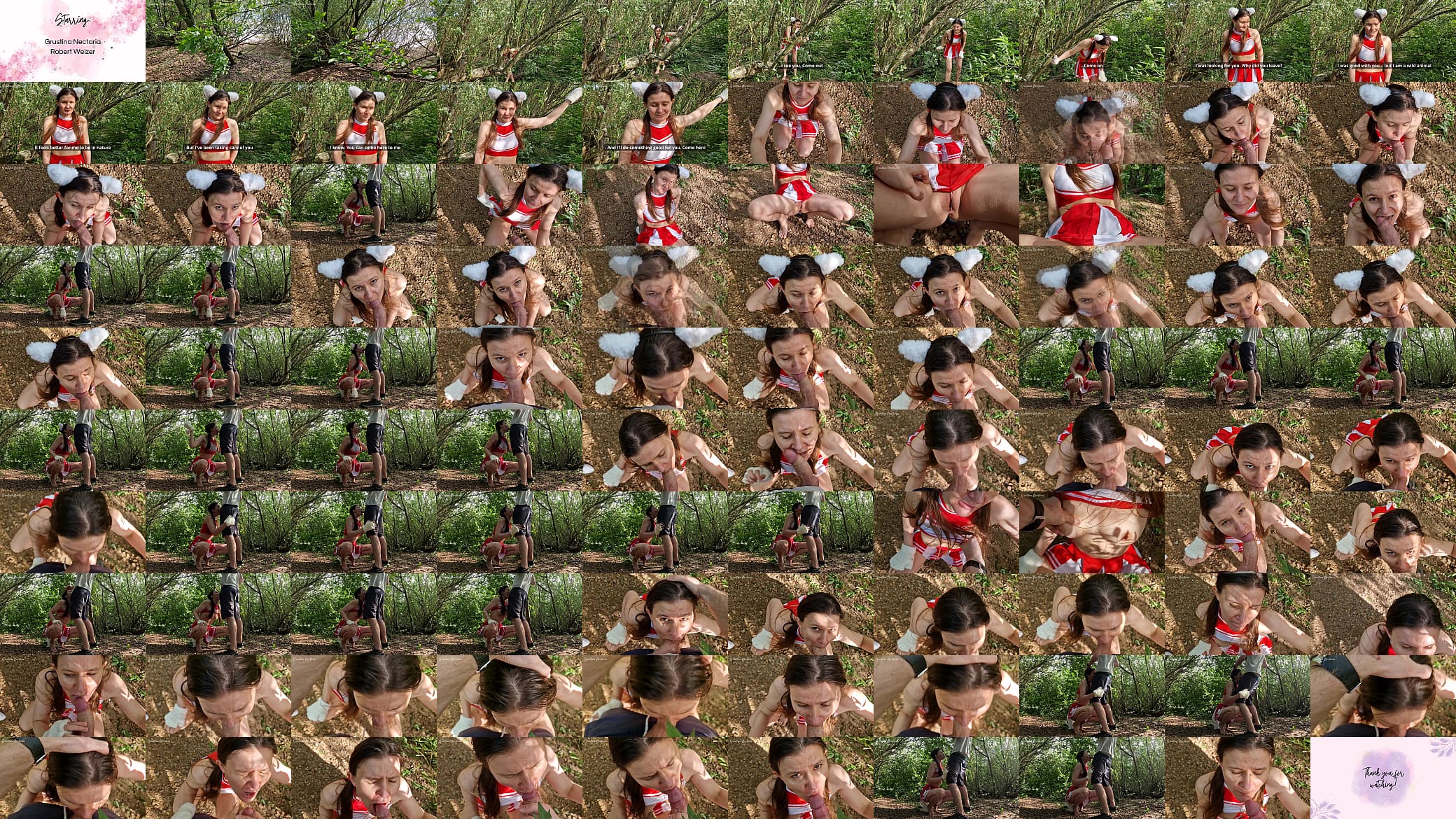 My quadrober GF ran away to the forest, but I found her and fucked in the mouth 预览图