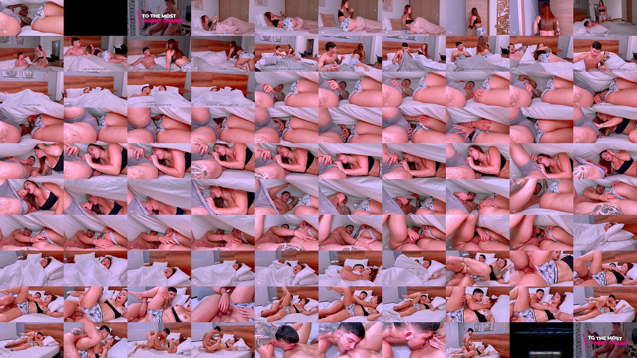 Stepsister sneaks into my bed scared by strange noises - Danner Mendez and Salome Gil 预览图