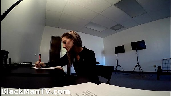 White teen fucks blackman for job