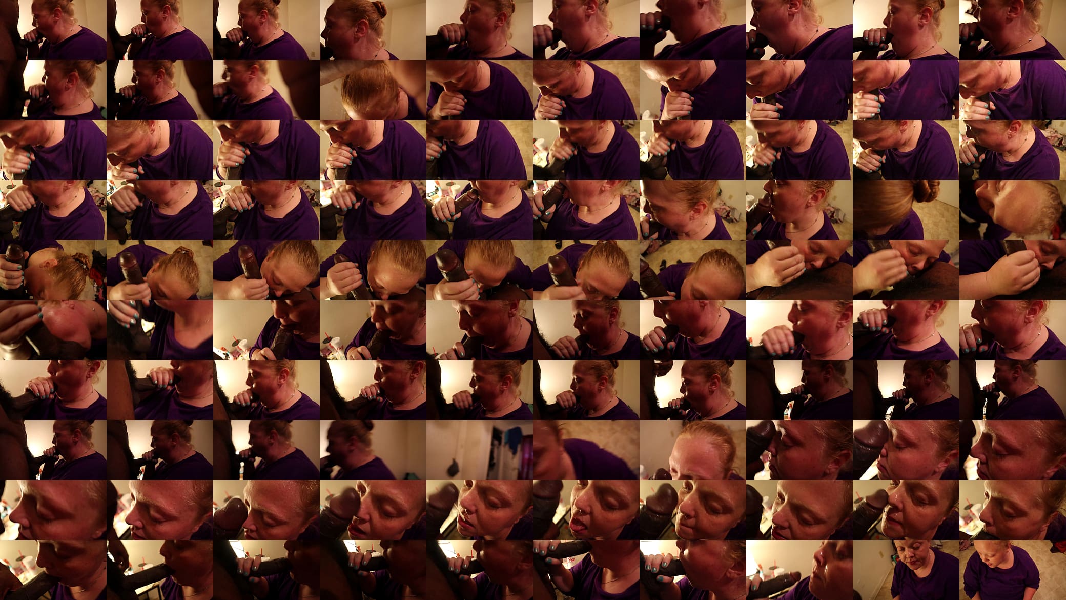 Chubby Redhead Sucks a Big Black Cock(BBC) and gets Her face painted 预览图