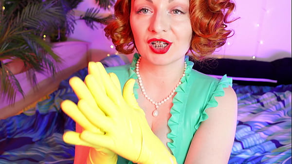 ASMR ripping latex rubber gloves