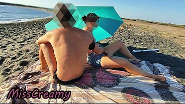 French Teacher Blowjob Huge Cock Student Bull Crowded Nudist Beach Risky Public Caught