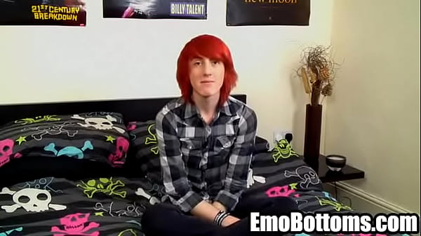 Emo twink Alexander Daniels stirps and jerks of...