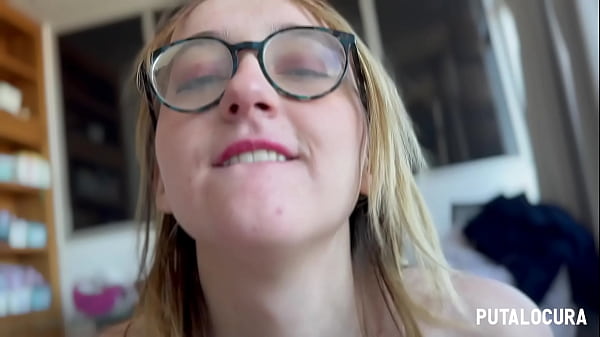 PutaLocura - Young Spanish woman Emejota rides Torbe's small cock and swallows it all