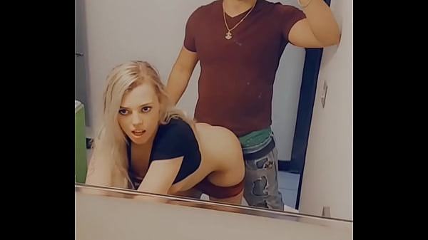 Tiny Young Blonde Fucked and Sucked Mixed Black/Filipino Hotty in Night Club Bathroom and Made Him Cum in 5 Minutes