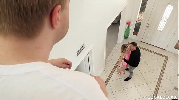 Download Video - Blonde Babe Cucks Her Husband and Gets Deepthroated and Fucked by a DJ