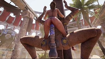 Thousands of viewers watch as Lara Croft's tight pussy is destroyed by a huge cock from an awakened statue