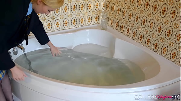 College Uniform - Horny Sophia Smith Shows Off Her Wet Panties !