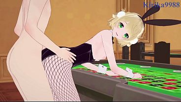 しぐれうい（バニーガール）と伊藤りえ（バニーガール）の激しいセックス。 - VTuber Hentai