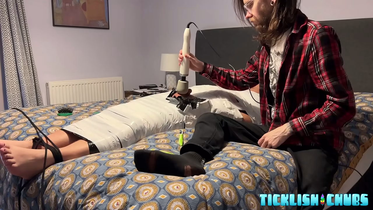 TicklishChubs: Chainsaw Mummifies And Edges Matt In Intense Bondage Play Session