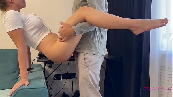 Neighbor fucked my tight pussy and filled me with cum