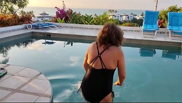 Great moments featuring a beautiful stepmom showing off on the beach—bikinis, big ass, masturbation, taboo themes, and more.
