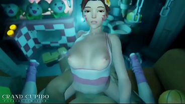 D.va rides tits out (loop rewind)