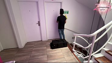 My neighbor shows me his new toy