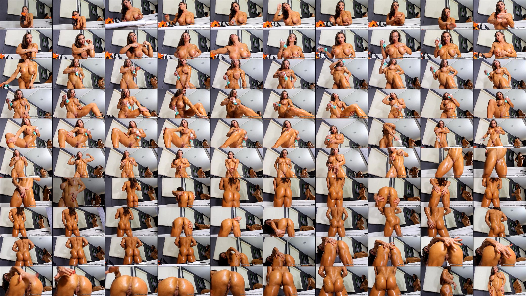 EroticMuscleVideos Oiling Sensual Female Muscles 预览图