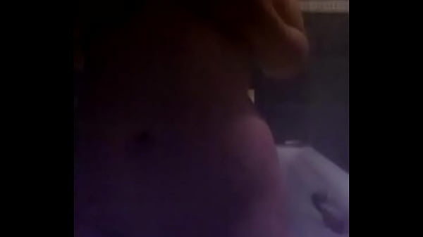 Big tits girl touching on shower