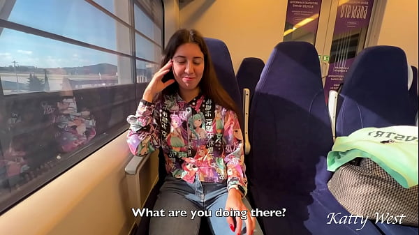 Download Video - Blowjob on the train for a stranger in Public