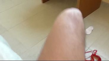 My stepdaddy covers my tight pussy with his creampie