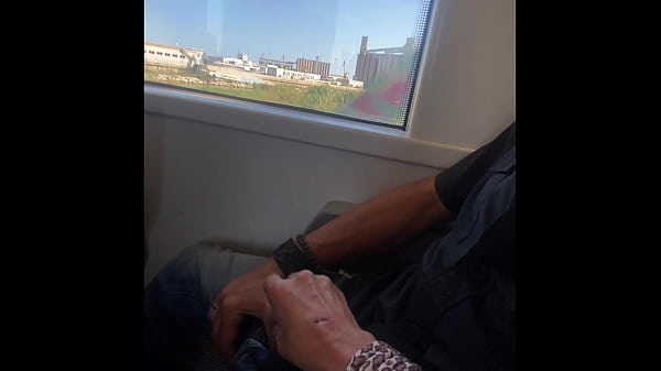 ACCIDENTAL SEX ON PUBLIC TRAIN - HANDJOB AND CUMSHOT WITH AMATEUR MILF