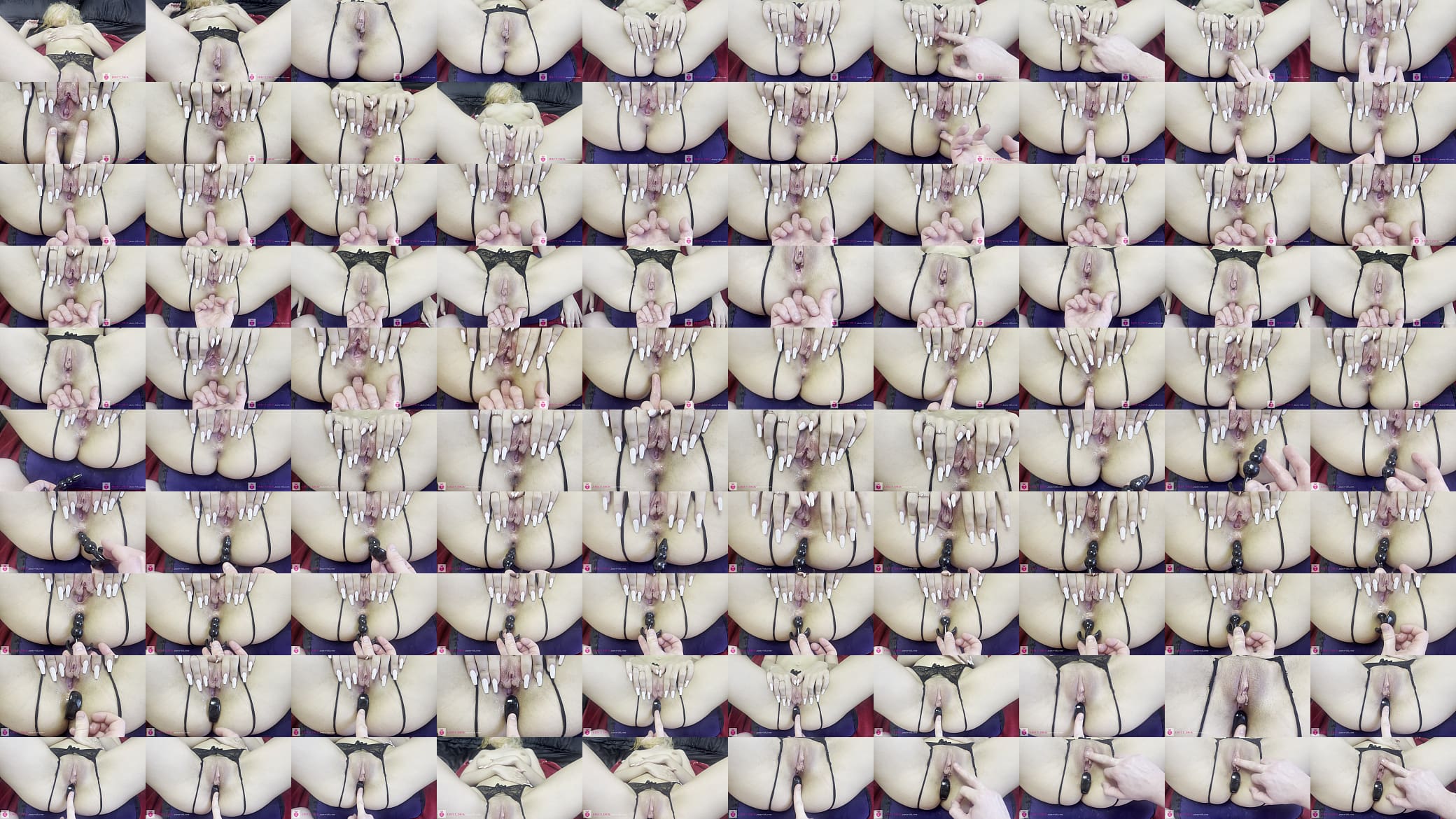 Anal stretching with fingers and butt plugs in panties! FREE! 预览图