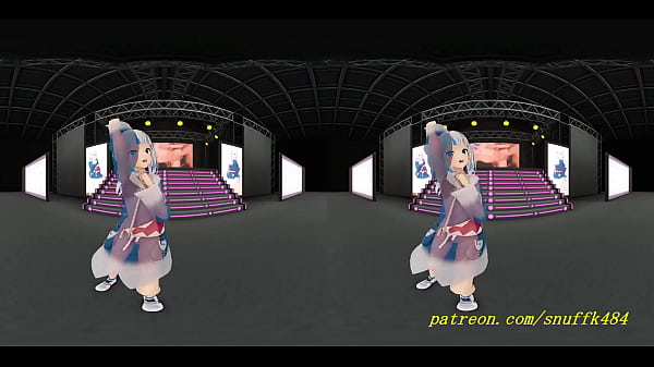vr180 mmd Gura dance 3d hololive