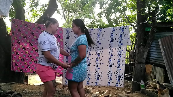 Horny lesbian cheats on her girlfriend with her best friend, they begin to give themselves pleasure sucking pussy in the yard of the house