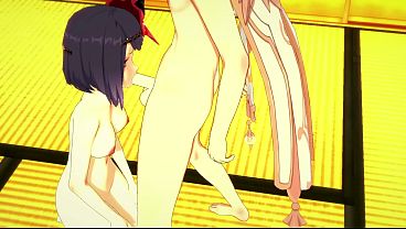 Genshin Impact Hentai - Sara blowbjob and is fucked by Aether - Japanese asian manga anime game porn