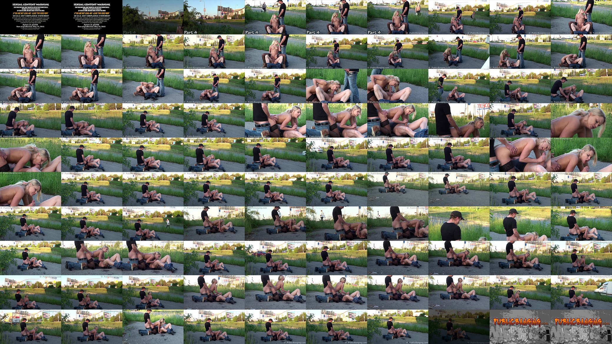 Pretty blonde PUBLIC sex street gangbang 预览图