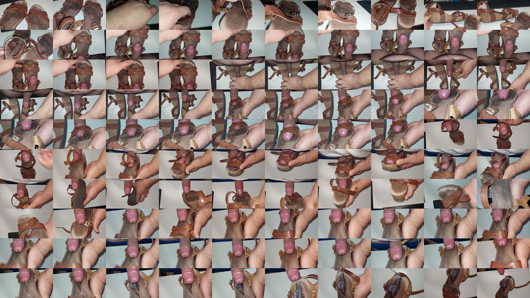 Fucking my wife&#039;s sandals on high platform 预览图