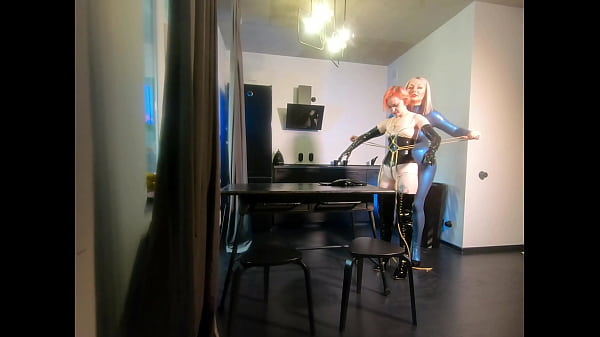 Food Fetish Lesbian Video FemDom in Latex