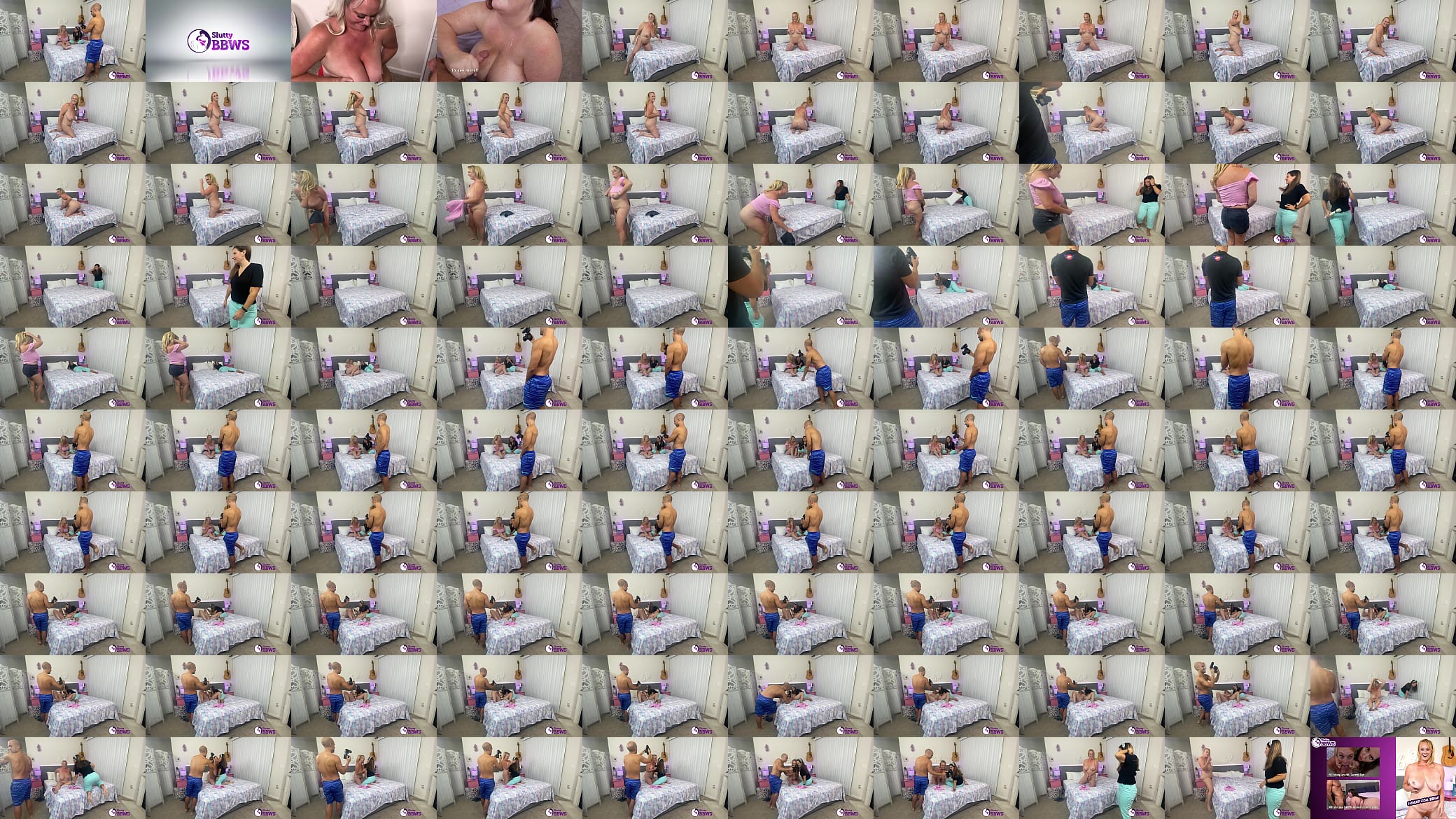 Slutty BBWS - Behind the scenes look at Cameron Skye Lesbian Assisted Masturbation 预览图