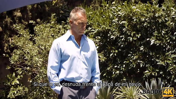 DADDY4K. Girl cheats on her boyfriend with her stepfather in the outdoor pool