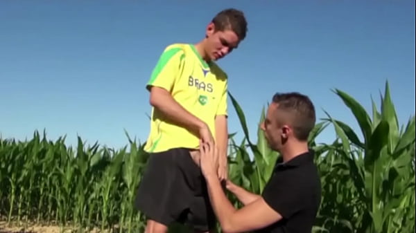 Two Fit Gay Farm Guys bring each other to Cum with Outdoor Anal Sex