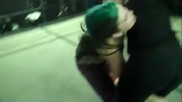 Girl going for body slam.MP4
