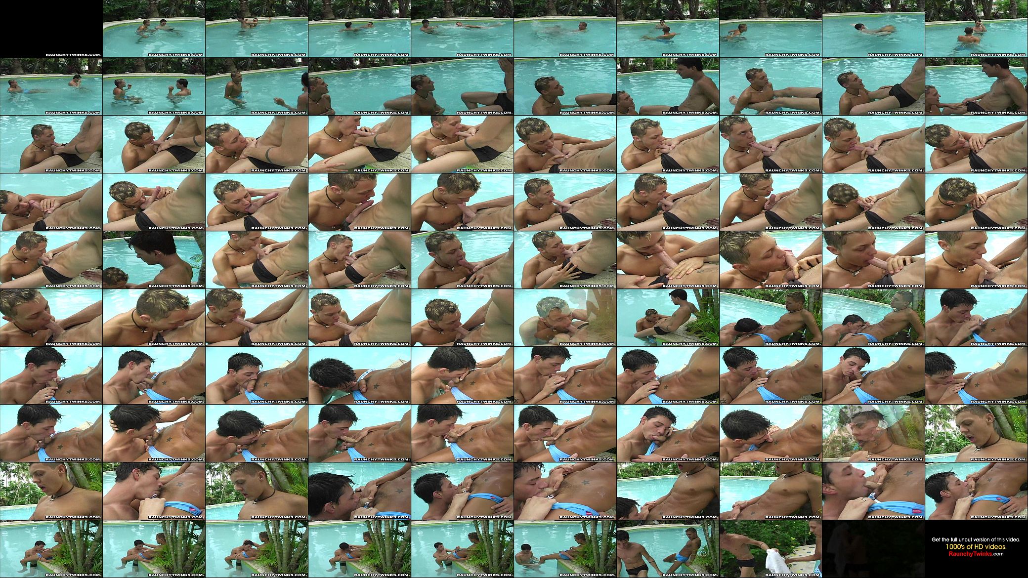 Wild Blonde Hunk Pool Blowjob 预览图