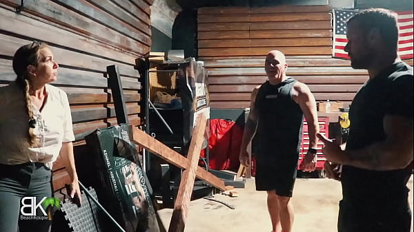 Download Video - The Nosey Neighbor gets tied up and gags on big cock while double stuffed in dungeon