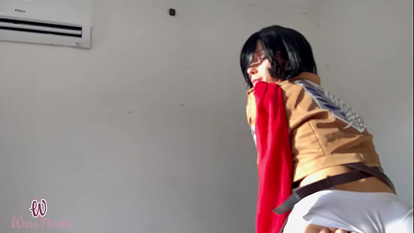 Eren Yeager made Mikasa sit on his cock