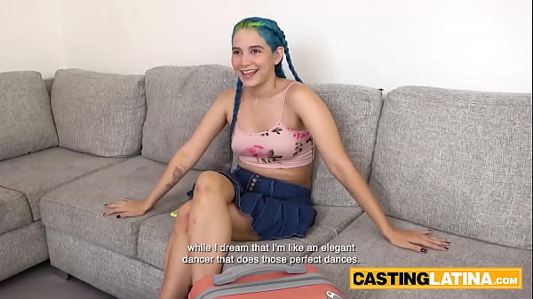 Crying amateur latina teen Min Galilea fucked in the ass roughly on casting
