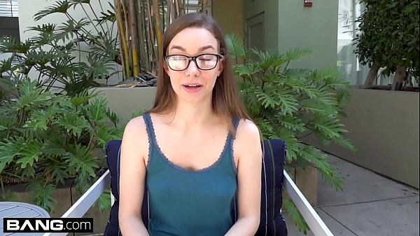 Nerdy Gamer Teen Tali Dova takes a ride on a joystick