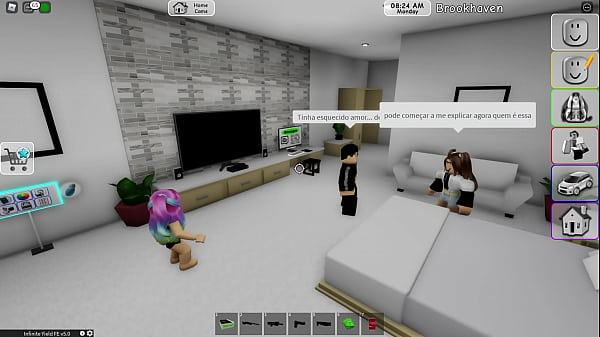 UM PIROCUDO GOZANDO GOSTOSO COM DUAS GOSTOSAS NA CAMA NO ROBLOX