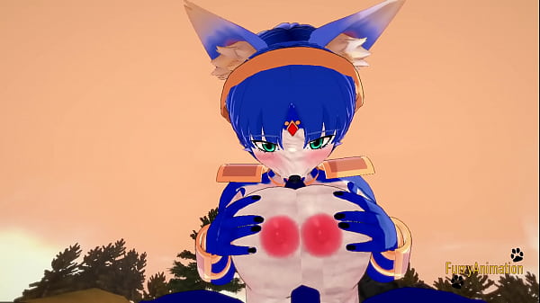Yaoitube - StarFox Pokemon Furry Hentai Yiff 3D - POV Krystal x Lucario Boobjob blowjob and fucked