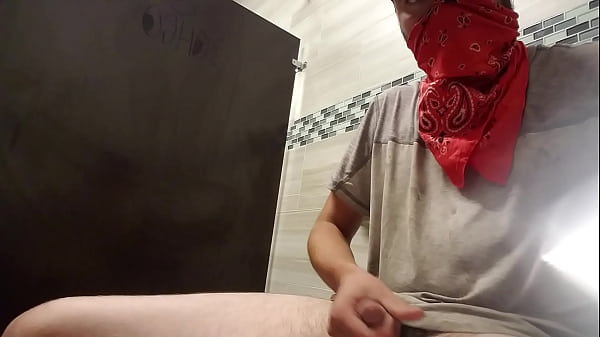 Random restroom masturbation