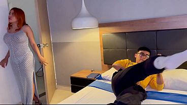 I fuck my naughty stepsister after helping me relax- Celeste Alba and Leandro Grey
