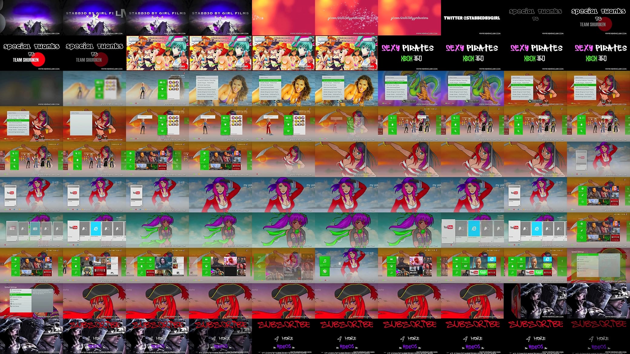 nude  SEXY Anime Pirates Girls  XBOX 360 TOP PREMIUM THEME HD 1080p VISUAL REVIEW by STABB3D by GiRL 预览图