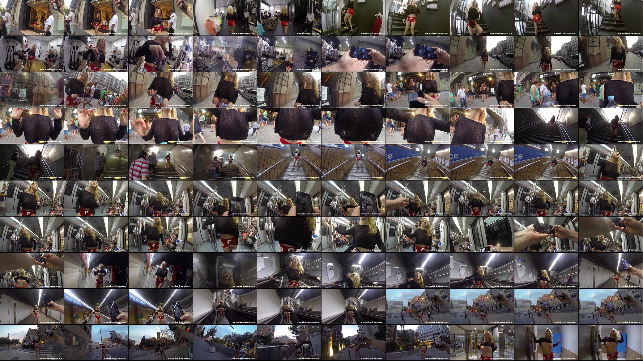 Flashing my huge tits in public in the streets of Barcelona 预览图