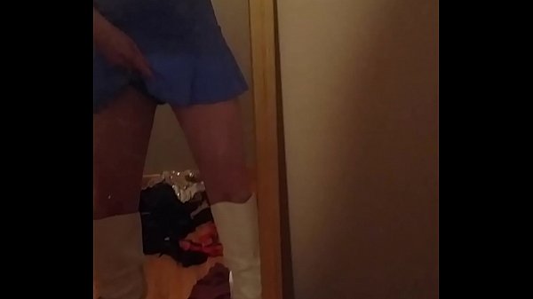Download Video - Blue mini skirt tease