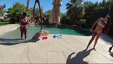 Pornstar Sexy Nina Rivera and Sully Savage have a NASTY time in the Pool